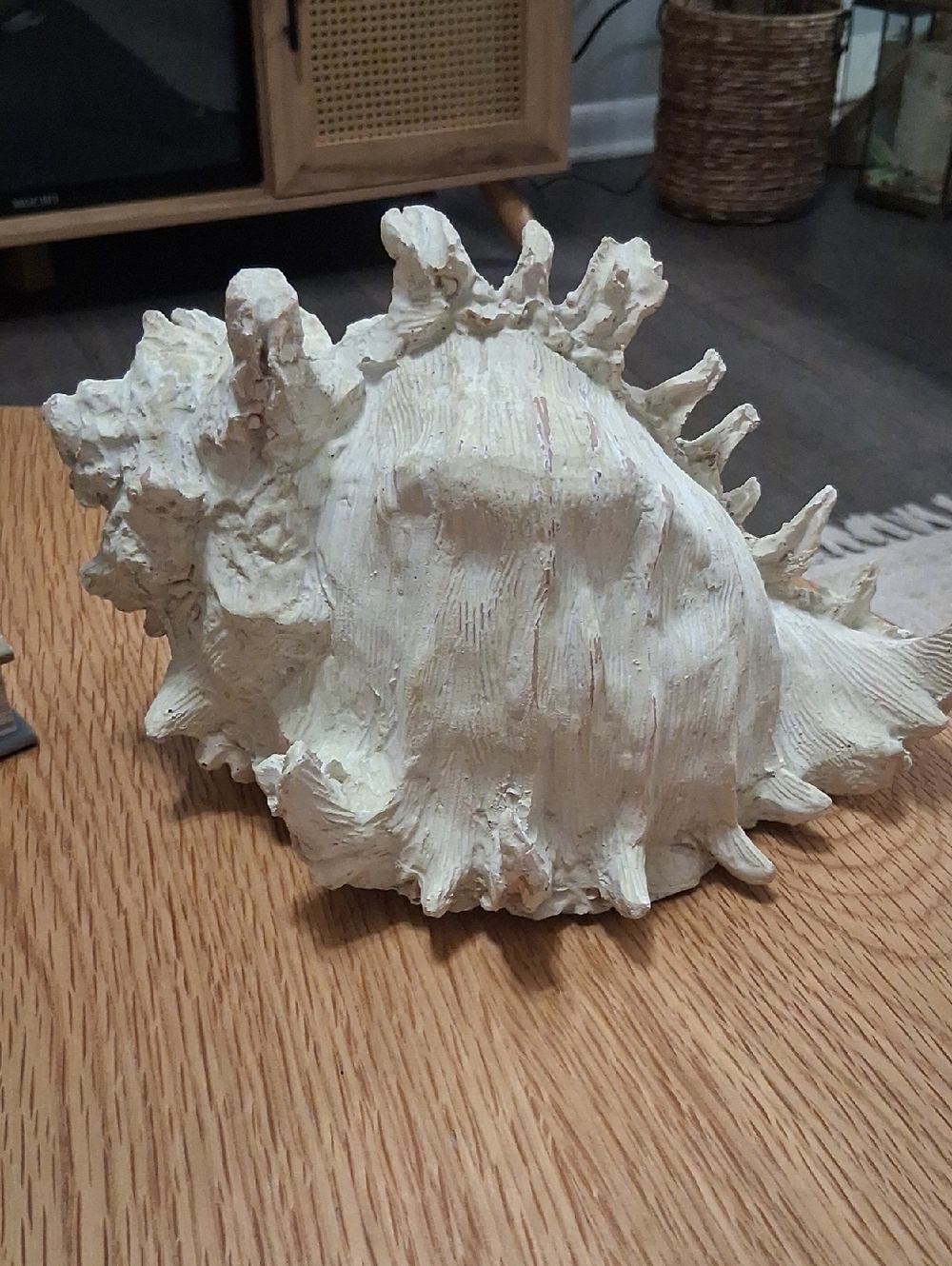 Large Decorative White Sea Shell Sculpture